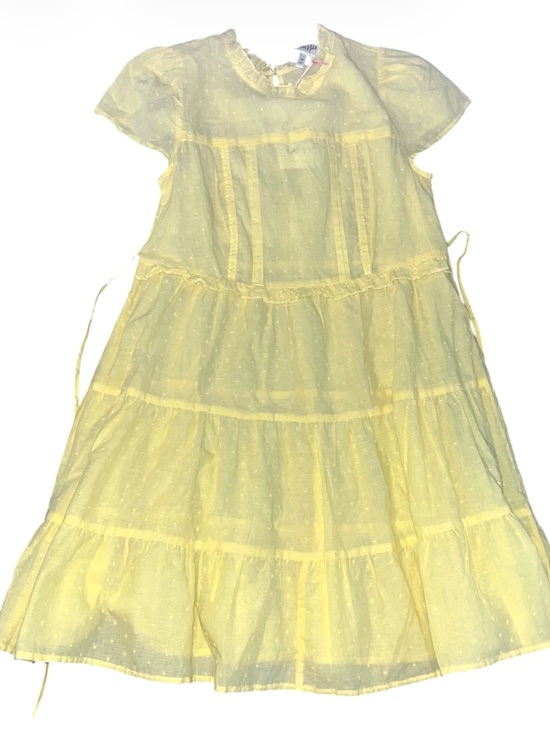 Belle Du Jour Other - Belle Du Jour Yellow Polka Dot Lace-Trim Babydoll mini dress